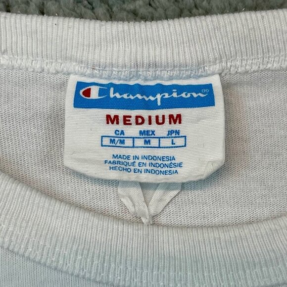 Champion Classic Heritage Cotton T-Shirt Women’s Medium Script Embroidered Shirt - Picture 6 of 9